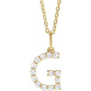 Accented Initial Necklace