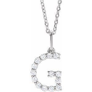 Accented Initial Necklace
