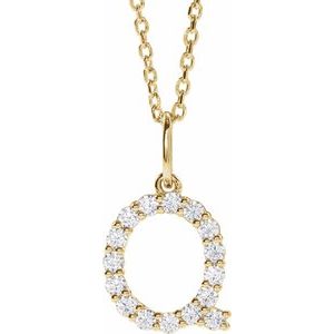 Accented Initial Necklace
