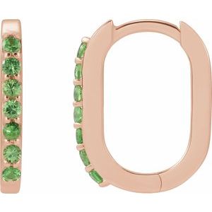 Accented Elongated Hoop Earrings