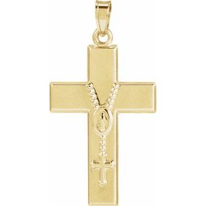 14K Yellow Gold Cross Pendant