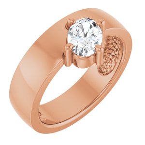 Asymmetric Solitaire Ring