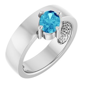 Asymmetric Solitaire Ring