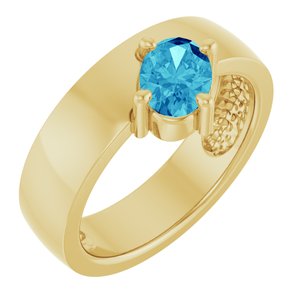 Asymmetric Solitaire Ring