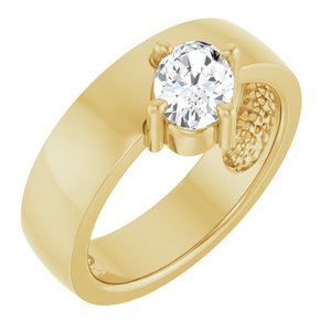 Asymmetric Solitaire Ring