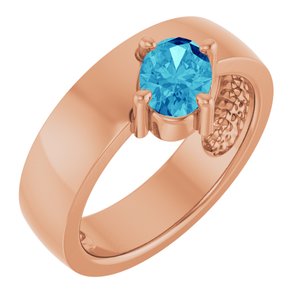 Asymmetric Solitaire Ring