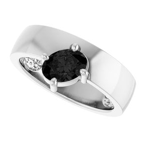 Asymmetric Solitaire Ring
