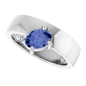 Asymmetric Solitaire Ring