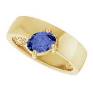 Asymmetric Solitaire Ring