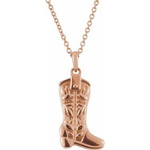 Cowboy Boot Necklace or Pendant