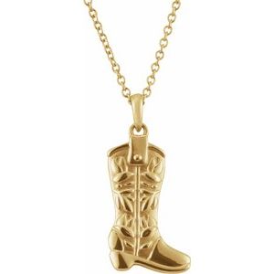 Cowboy Boot Necklace or Pendant