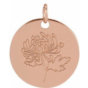 Birth Flower Necklace or Pendant