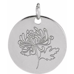 Birth Flower Necklace or Pendant