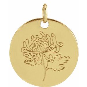 Birth Flower Necklace or Pendant