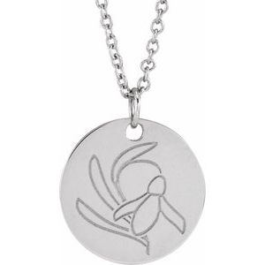 Birth Flower Necklace or Pendant