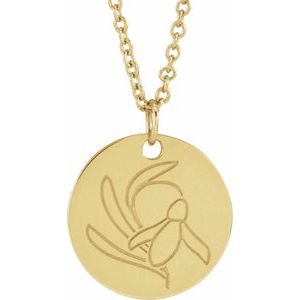 Birth Flower Necklace or Pendant
