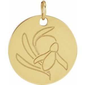 Birth Flower Necklace or Pendant