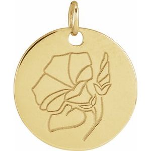 Birth Flower Necklace or Pendant