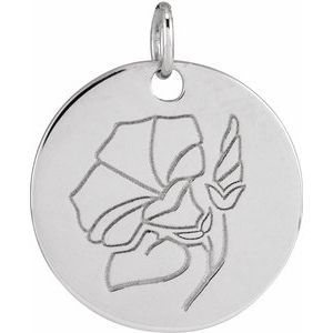 Birth Flower Necklace or Pendant