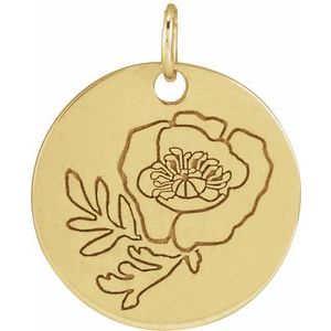 Birth Flower Necklace or Pendant