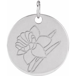Birth Flower Necklace or Pendant