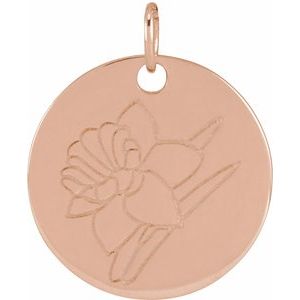 Birth Flower Necklace or Pendant
