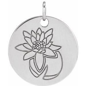 Birth Flower Necklace or Pendant