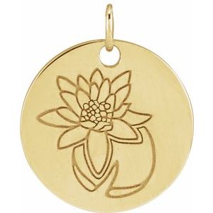Birth Flower Necklace or Pendant