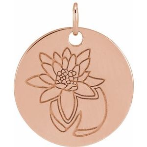 Birth Flower Necklace or Pendant