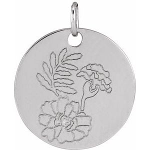 Birth Flower Necklace or Pendant