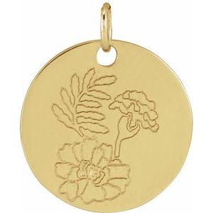 Birth Flower Necklace or Pendant