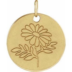 Birth Flower Necklace or Pendant