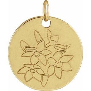 Birth Flower Necklace or Pendant