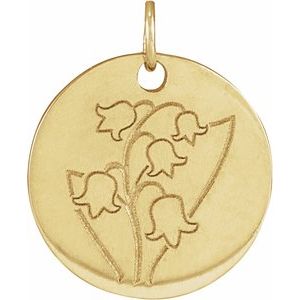 Birth Flower Necklace or Pendant