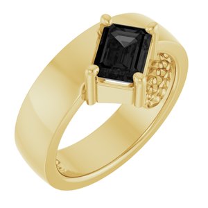 Asymmetric Solitaire Ring