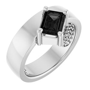 Asymmetric Solitaire Ring
