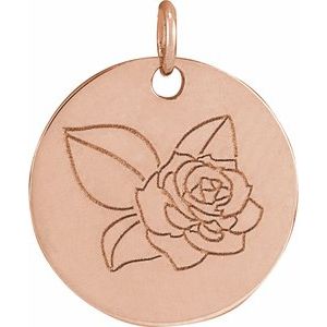 Birth Flower Necklace or Pendant