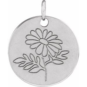 Birth Flower Necklace or Pendant