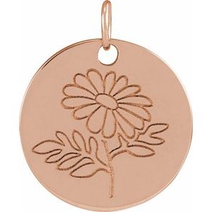 Birth Flower Necklace or Pendant