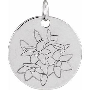 Birth Flower Necklace or Pendant