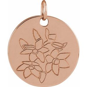 Birth Flower Necklace or Pendant