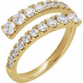 Lab-Grown Diamond Bypass Ring