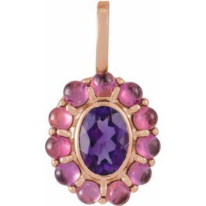 Cabochon Halo-Style Necklace or Pendant