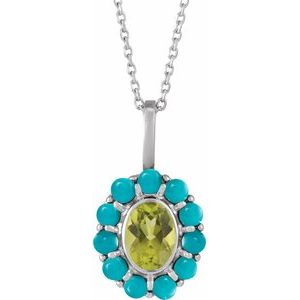 Cabochon Halo-Style Necklace or Pendant