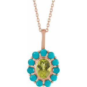 Cabochon Halo-Style Necklace or Pendant