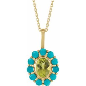 Cabochon Halo-Style Necklace or Pendant