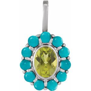Cabochon Halo-Style Necklace or Pendant