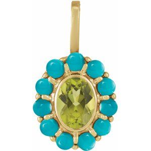 Cabochon Halo-Style Necklace or Pendant