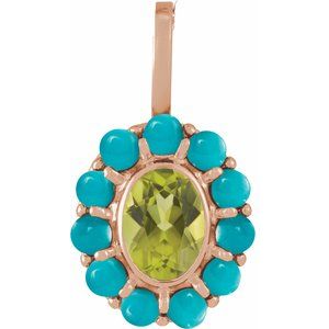 Cabochon Halo-Style Necklace or Pendant