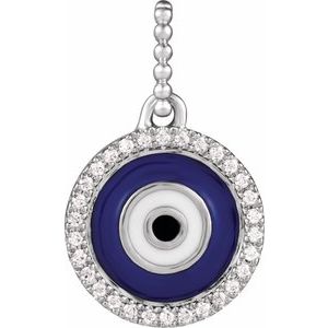 Accented Evil Eye Pendant